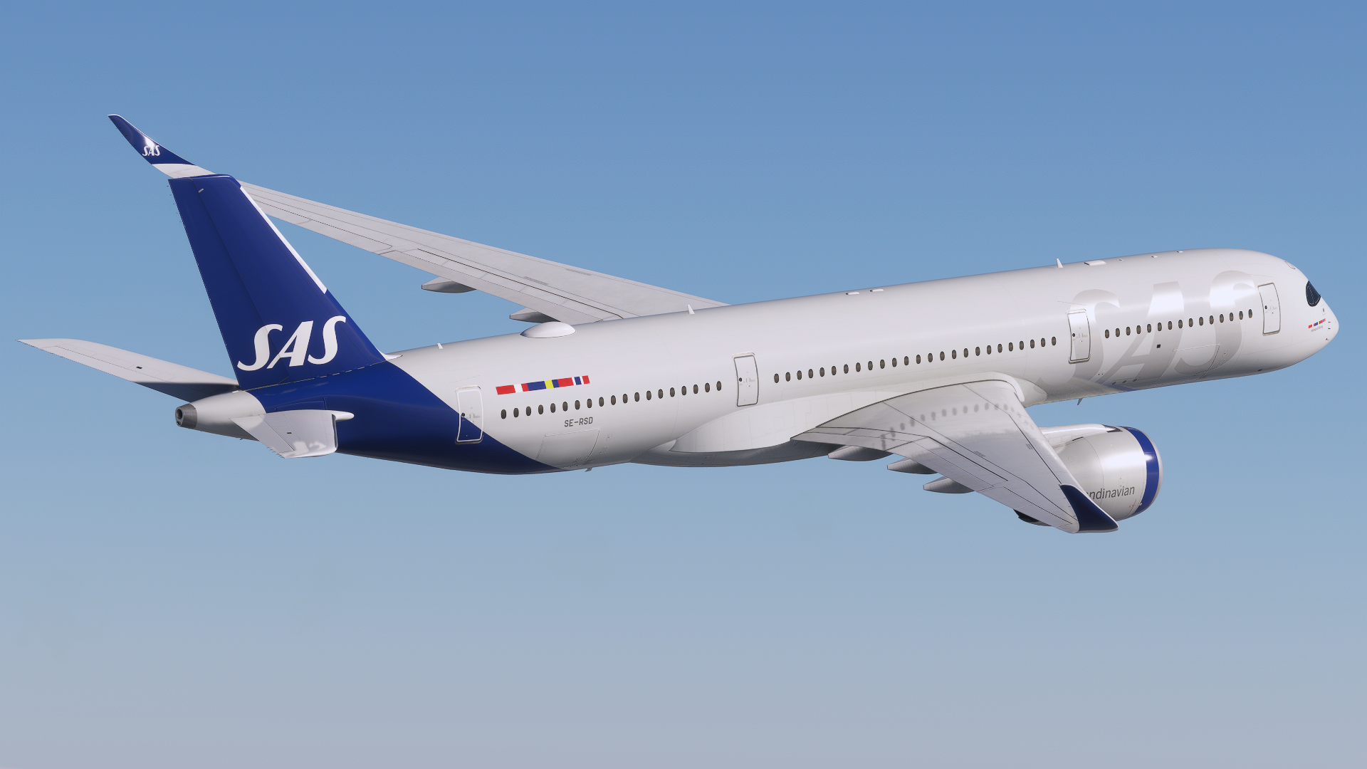 SAS Airbus A350-900 in flight